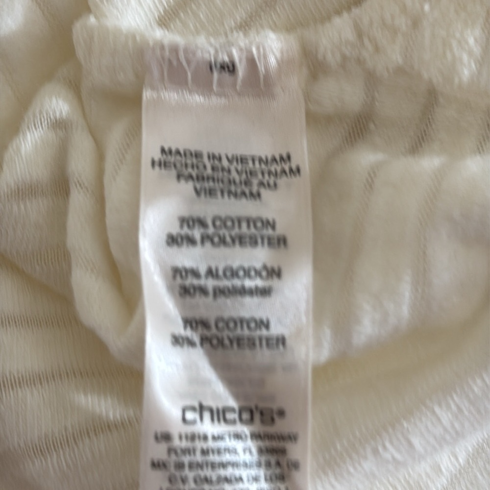 NWT Chico’s Angled Lines Spliced Boat Tunic Top Size 16/XL/Chico’s 3 - Picture 7 of 8